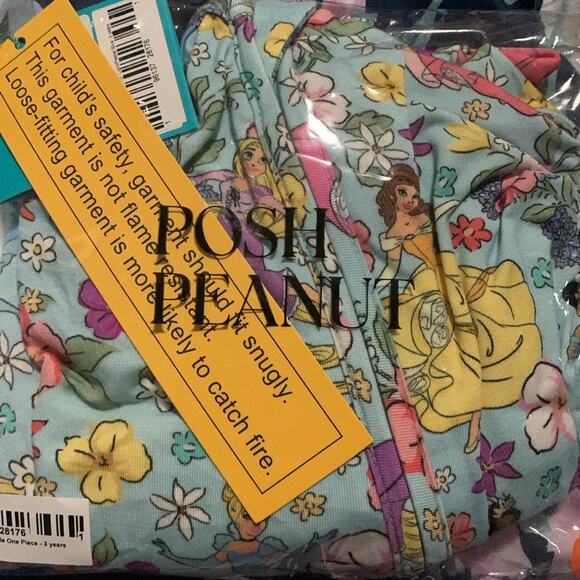 NWT Disney Princess Posh Peanut 3T Convertible Zip Up Romper Pajamas - Picture 5 of 5